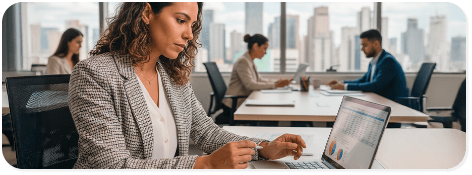 Gerente de compras em ambiente de varejo