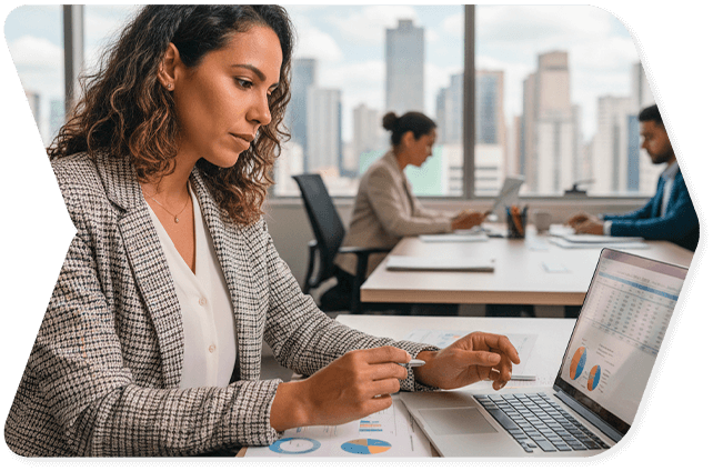 Gerente de compras em ambiente de varejo